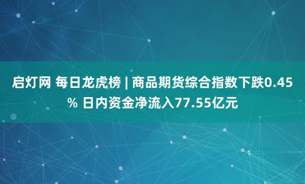 启灯网 每日龙虎榜 | 商品期货综合指数下跌0.45% 日内资金净流入77.55亿元