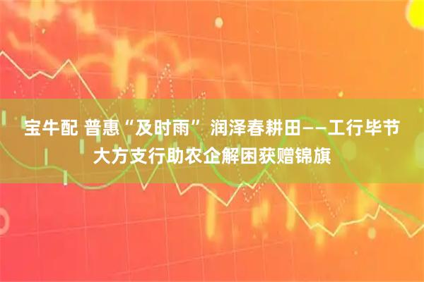 宝牛配 普惠“及时雨” 润泽春耕田——工行毕节大方支行助农企解困获赠锦旗
