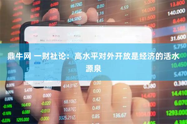 鼎牛网 一财社论：高水平对外开放是经济的活水源泉