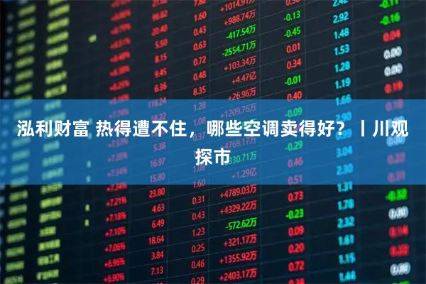 泓利财富 热得遭不住，哪些空调卖得好？丨川观探市